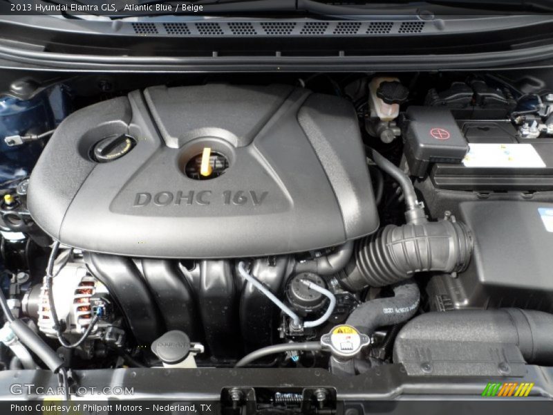 Atlantic Blue / Beige 2013 Hyundai Elantra GLS