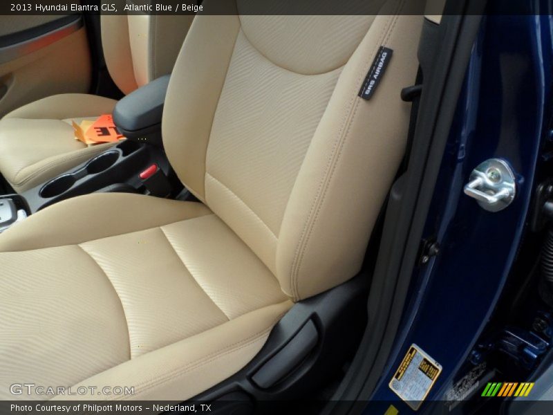 Atlantic Blue / Beige 2013 Hyundai Elantra GLS