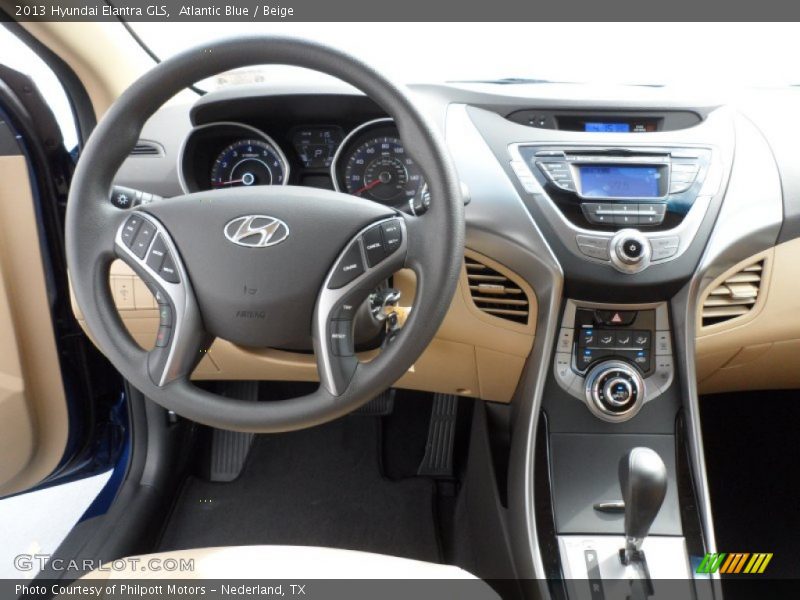 Atlantic Blue / Beige 2013 Hyundai Elantra GLS