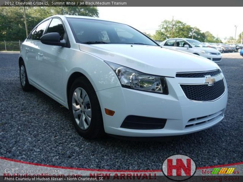 Summit White / Jet Black/Medium Titanium 2012 Chevrolet Cruze LS