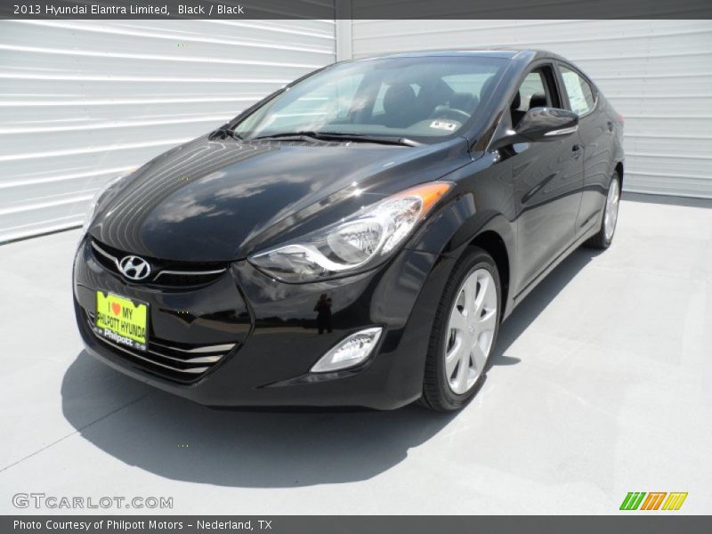 Black / Black 2013 Hyundai Elantra Limited