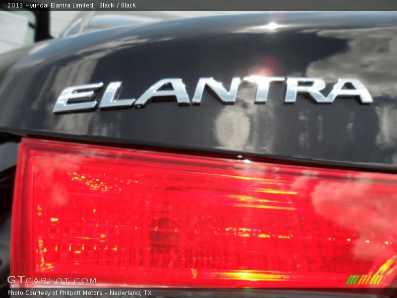 Black / Black 2013 Hyundai Elantra Limited