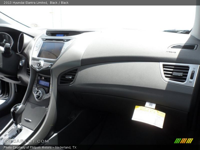 Black / Black 2013 Hyundai Elantra Limited