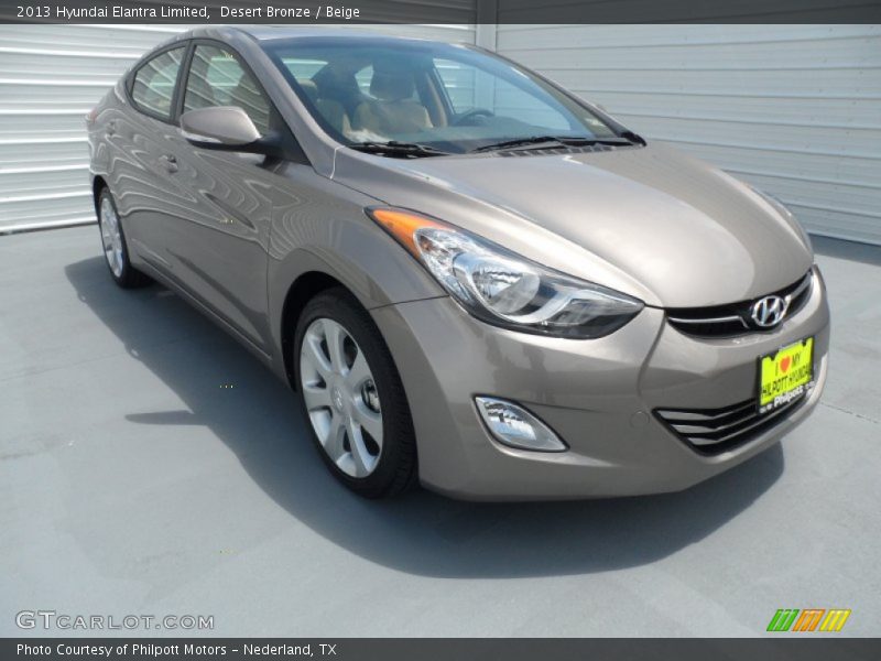 Desert Bronze / Beige 2013 Hyundai Elantra Limited