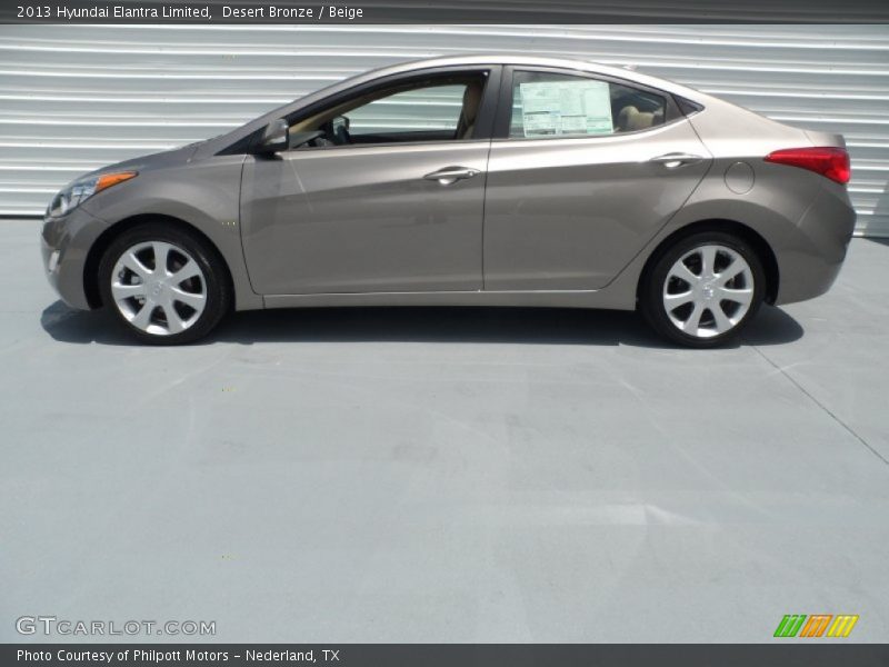 Desert Bronze / Beige 2013 Hyundai Elantra Limited
