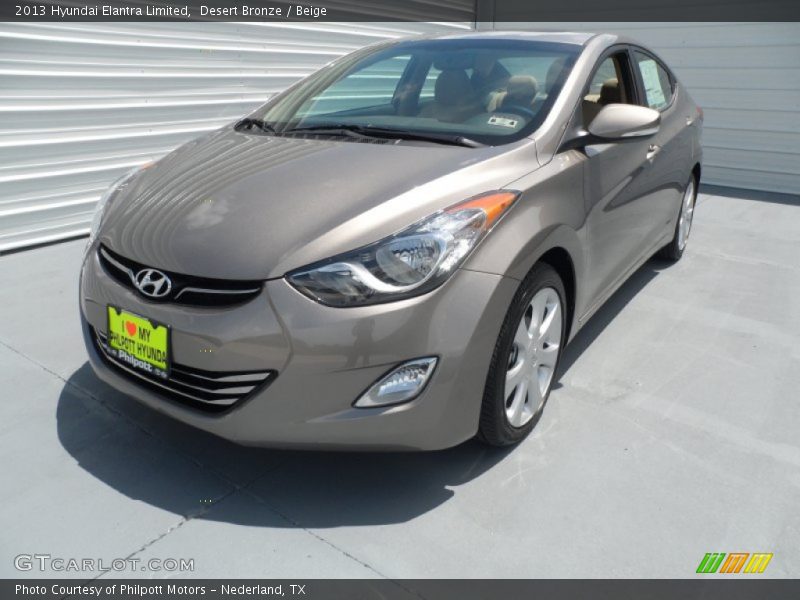 Desert Bronze / Beige 2013 Hyundai Elantra Limited