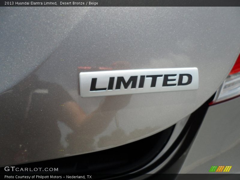 Desert Bronze / Beige 2013 Hyundai Elantra Limited