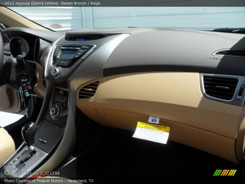 Desert Bronze / Beige 2013 Hyundai Elantra Limited