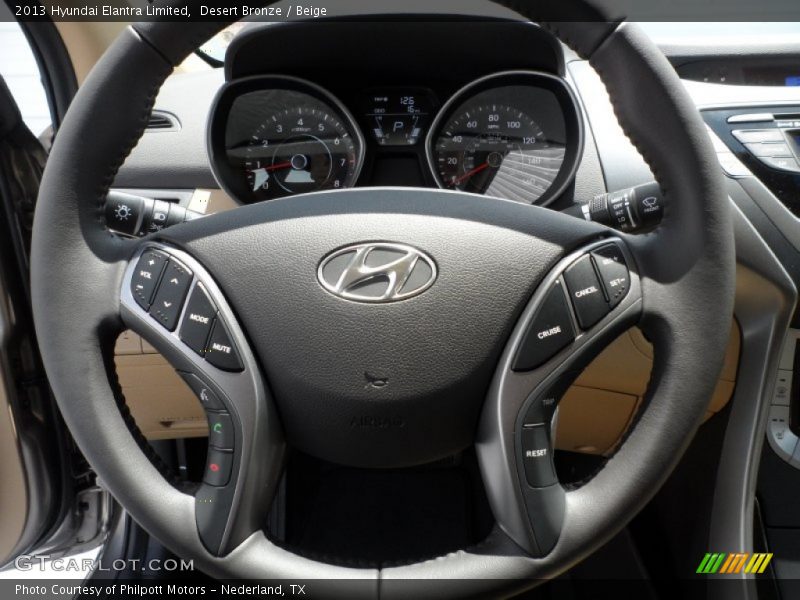 Desert Bronze / Beige 2013 Hyundai Elantra Limited