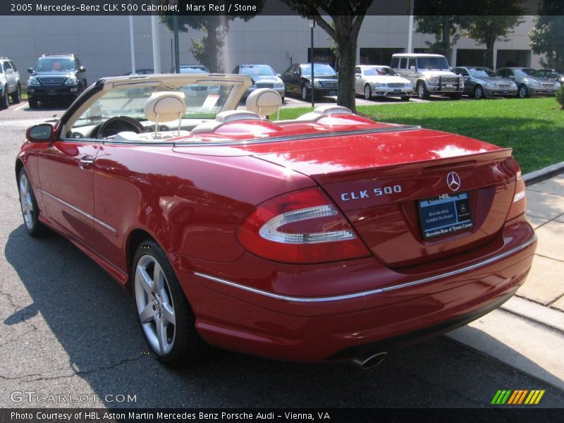 Mars Red / Stone 2005 Mercedes-Benz CLK 500 Cabriolet