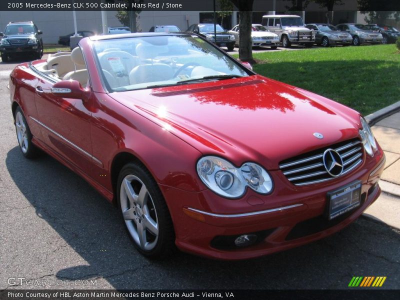 Mars Red / Stone 2005 Mercedes-Benz CLK 500 Cabriolet