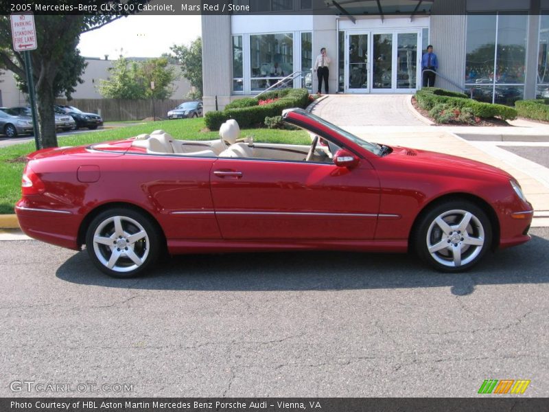 Mars Red / Stone 2005 Mercedes-Benz CLK 500 Cabriolet