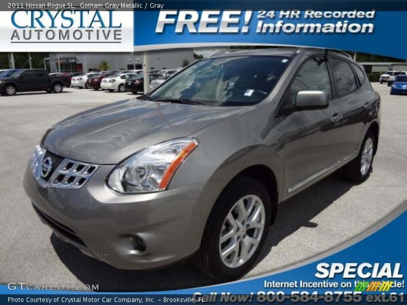 Gotham Gray Metallic / Gray 2011 Nissan Rogue SL
