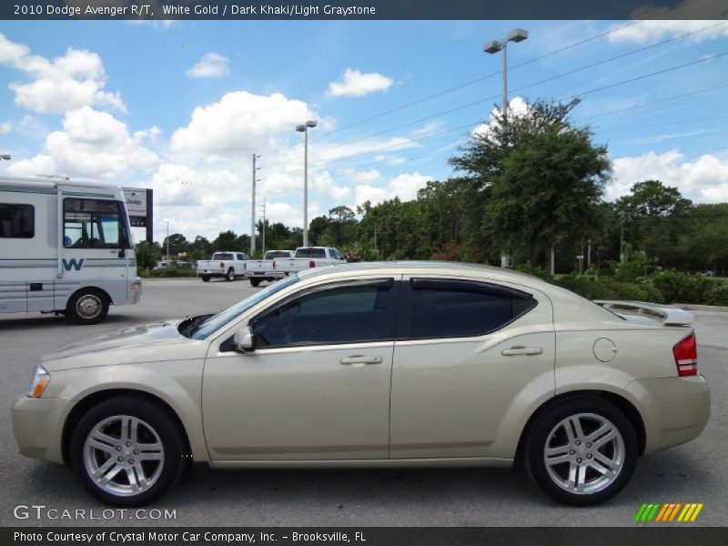 White Gold / Dark Khaki/Light Graystone 2010 Dodge Avenger R/T