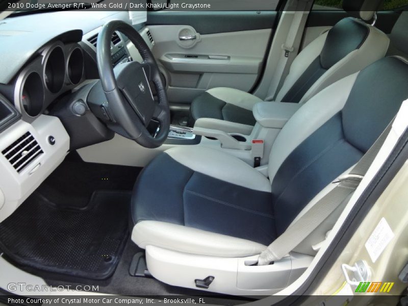 White Gold / Dark Khaki/Light Graystone 2010 Dodge Avenger R/T