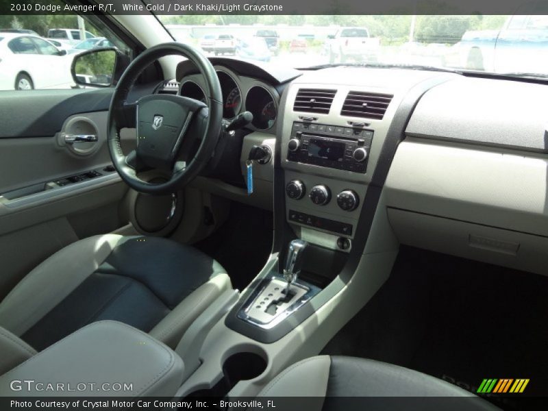 White Gold / Dark Khaki/Light Graystone 2010 Dodge Avenger R/T