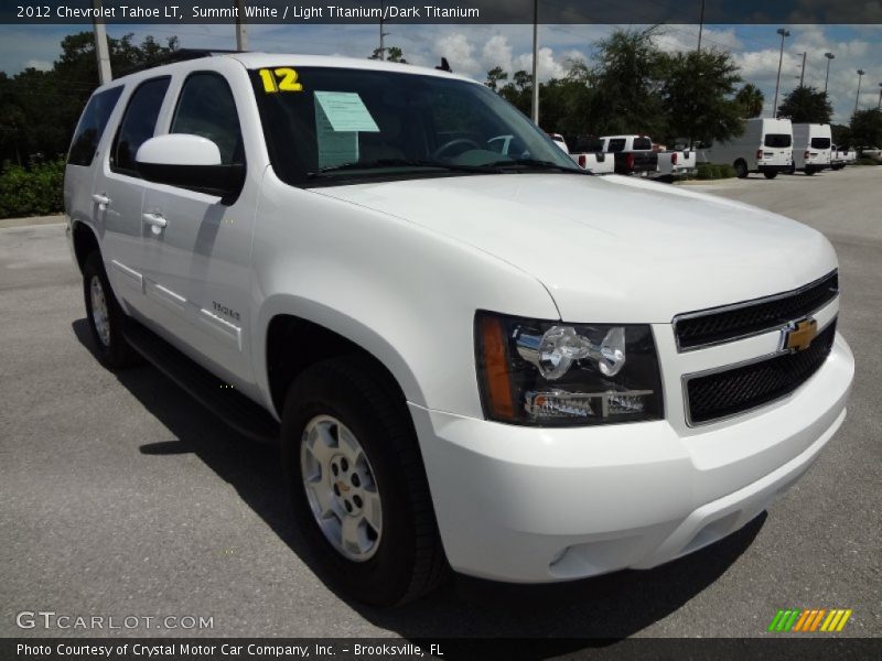 Summit White / Light Titanium/Dark Titanium 2012 Chevrolet Tahoe LT