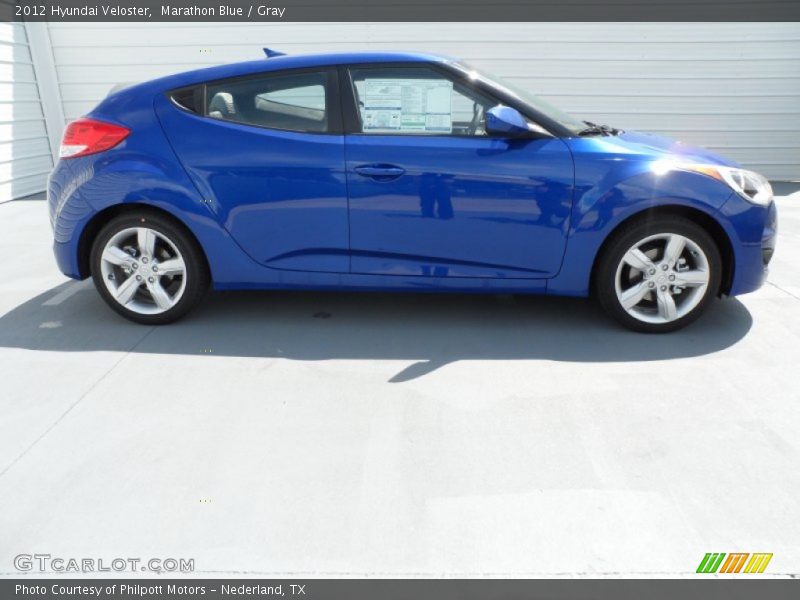 Marathon Blue / Gray 2012 Hyundai Veloster