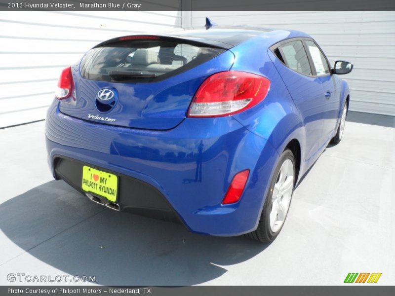 Marathon Blue / Gray 2012 Hyundai Veloster