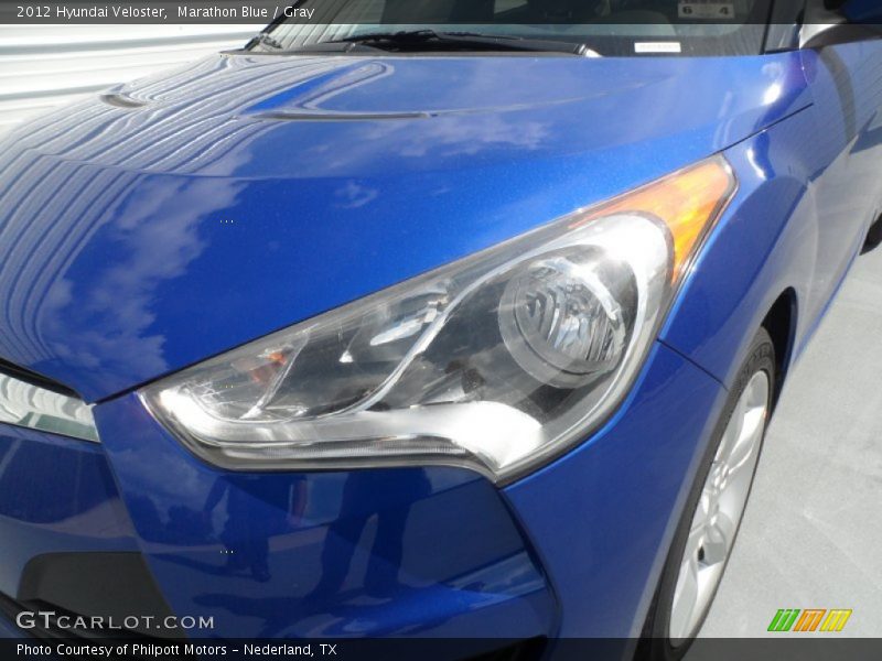 Marathon Blue / Gray 2012 Hyundai Veloster
