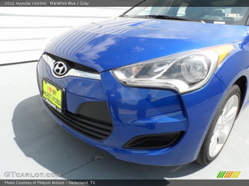 Marathon Blue / Gray 2012 Hyundai Veloster