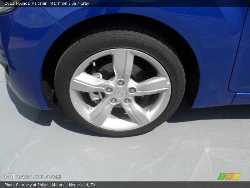 Marathon Blue / Gray 2012 Hyundai Veloster