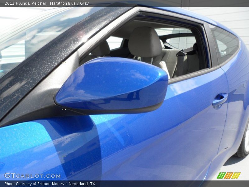 Marathon Blue / Gray 2012 Hyundai Veloster