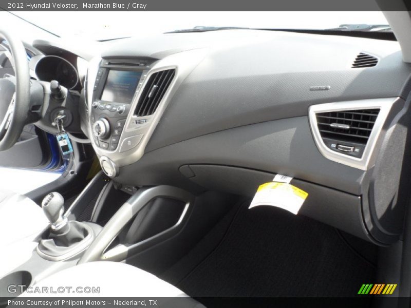 Marathon Blue / Gray 2012 Hyundai Veloster