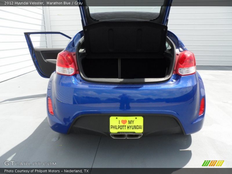 Marathon Blue / Gray 2012 Hyundai Veloster