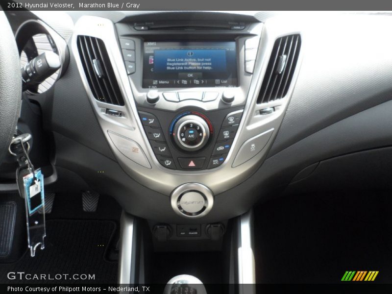 Marathon Blue / Gray 2012 Hyundai Veloster