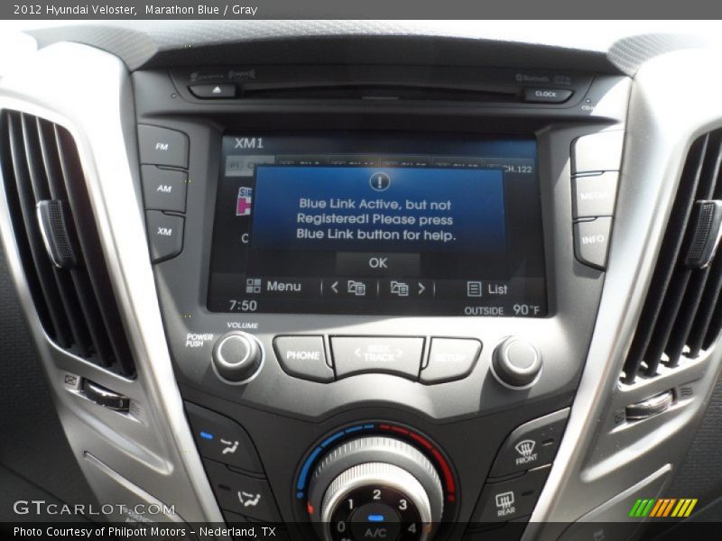 Marathon Blue / Gray 2012 Hyundai Veloster