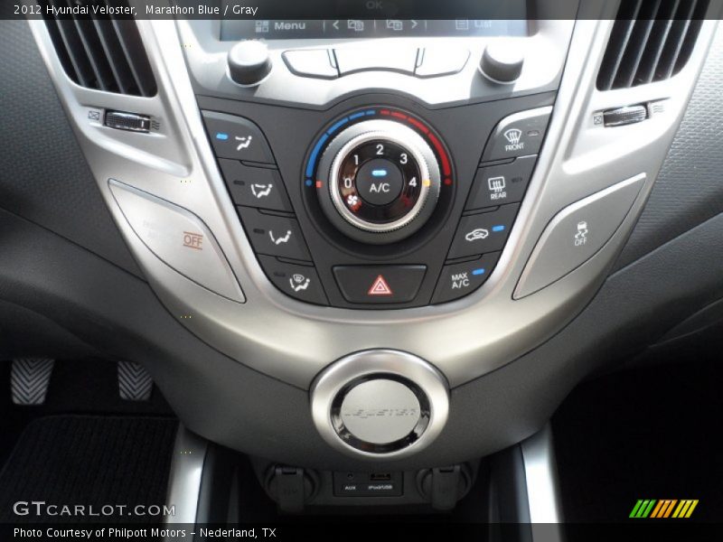 Marathon Blue / Gray 2012 Hyundai Veloster
