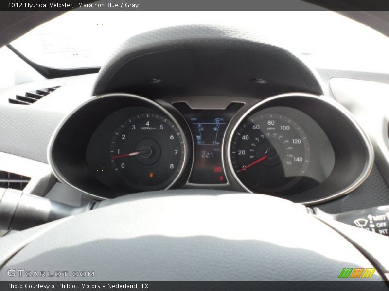 Marathon Blue / Gray 2012 Hyundai Veloster