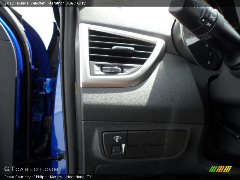 Marathon Blue / Gray 2012 Hyundai Veloster