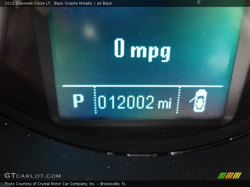 Black Granite Metallic / Jet Black 2012 Chevrolet Cruze LT