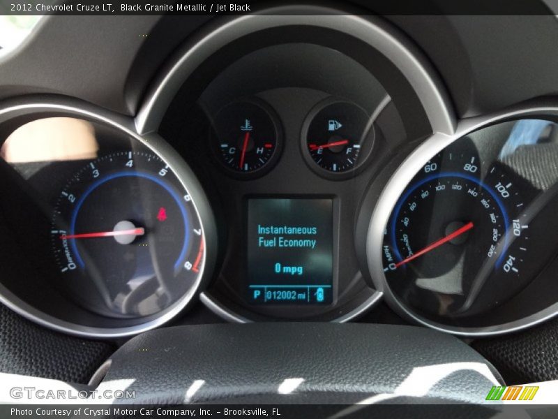 Black Granite Metallic / Jet Black 2012 Chevrolet Cruze LT