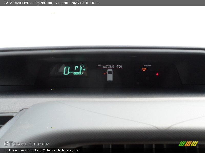 Magnetic Gray Metallic / Black 2012 Toyota Prius c Hybrid Four