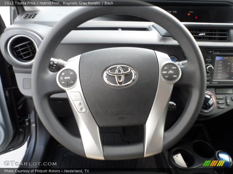 Magnetic Gray Metallic / Black 2012 Toyota Prius c Hybrid Four