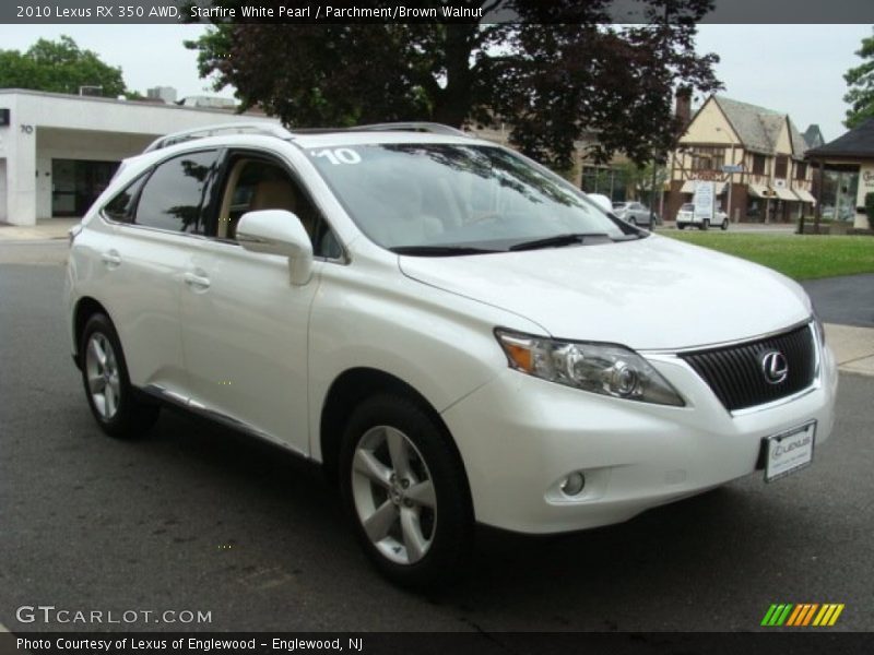 Starfire White Pearl / Parchment/Brown Walnut 2010 Lexus RX 350 AWD