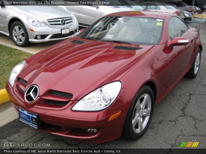 Firemist Red Metallic / Beige 2006 Mercedes-Benz SLK 280 Roadster