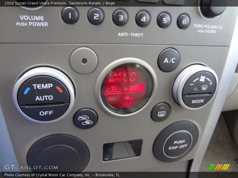 Controls of 2009 Grand Vitara Premium