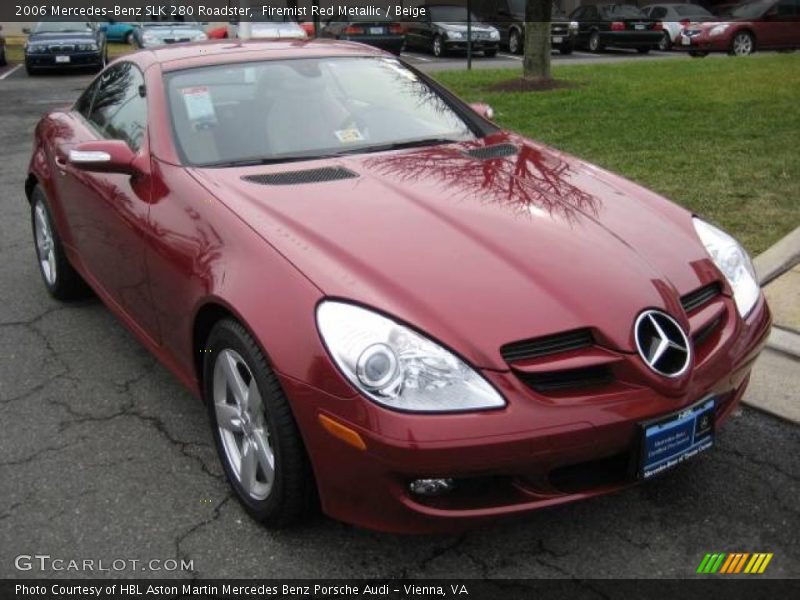 Firemist Red Metallic / Beige 2006 Mercedes-Benz SLK 280 Roadster