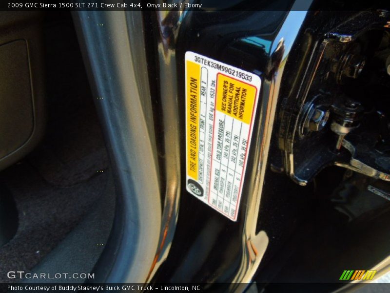 Onyx Black / Ebony 2009 GMC Sierra 1500 SLT Z71 Crew Cab 4x4