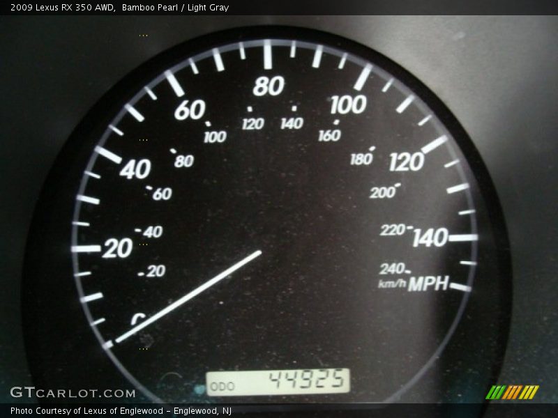 Bamboo Pearl / Light Gray 2009 Lexus RX 350 AWD