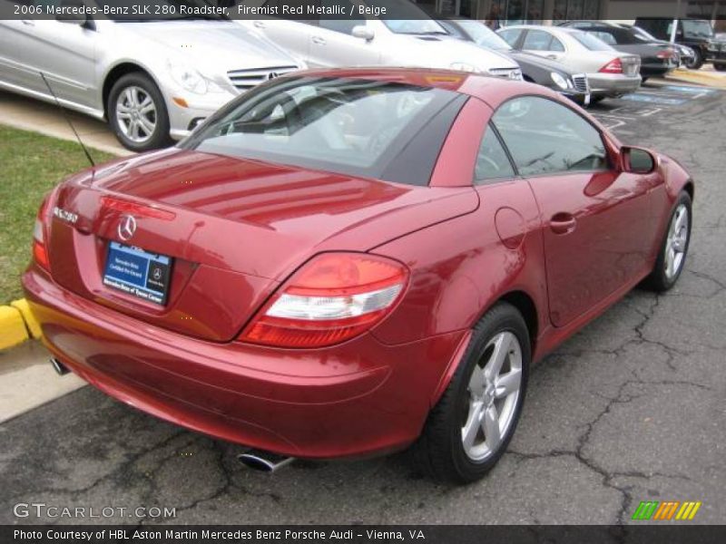Firemist Red Metallic / Beige 2006 Mercedes-Benz SLK 280 Roadster