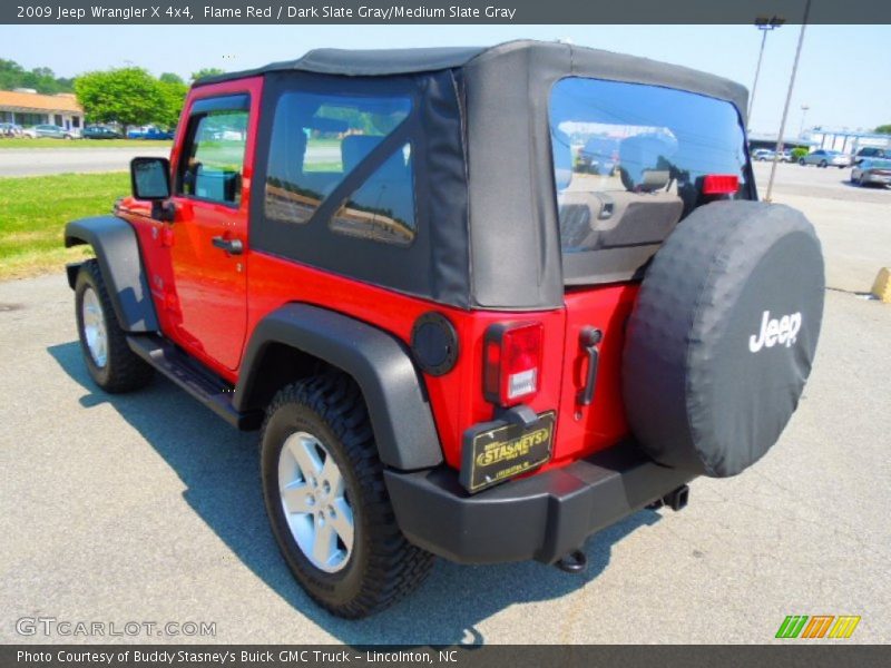 Flame Red / Dark Slate Gray/Medium Slate Gray 2009 Jeep Wrangler X 4x4