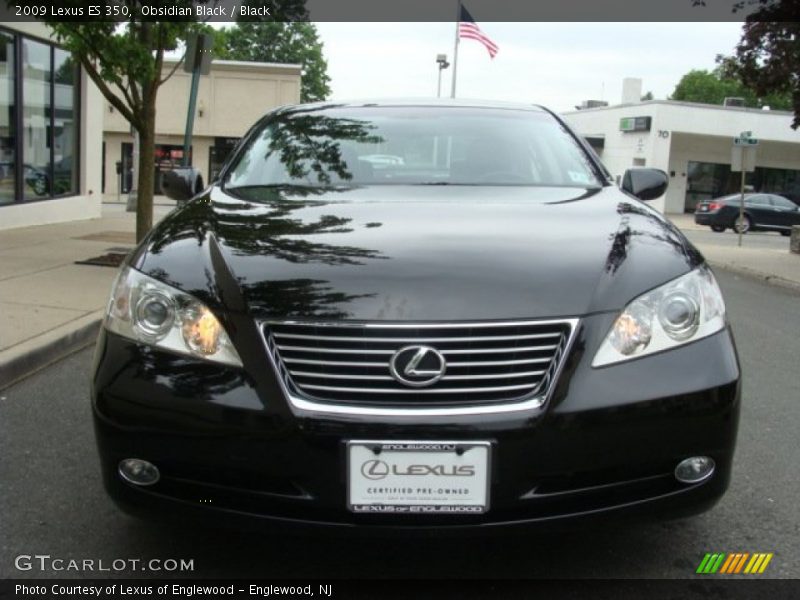 Obsidian Black / Black 2009 Lexus ES 350