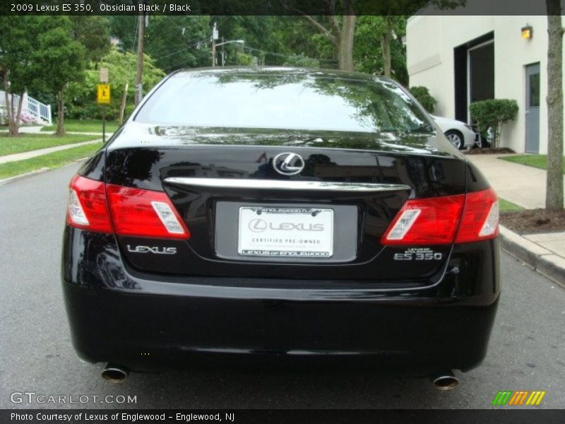 Obsidian Black / Black 2009 Lexus ES 350