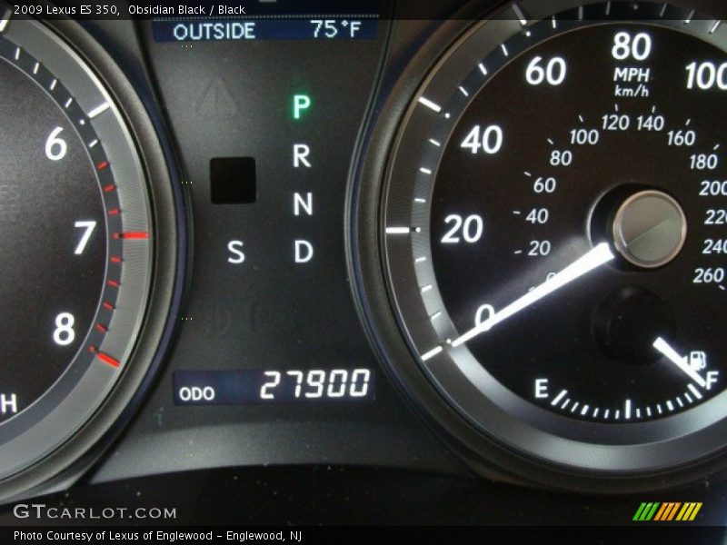 Obsidian Black / Black 2009 Lexus ES 350