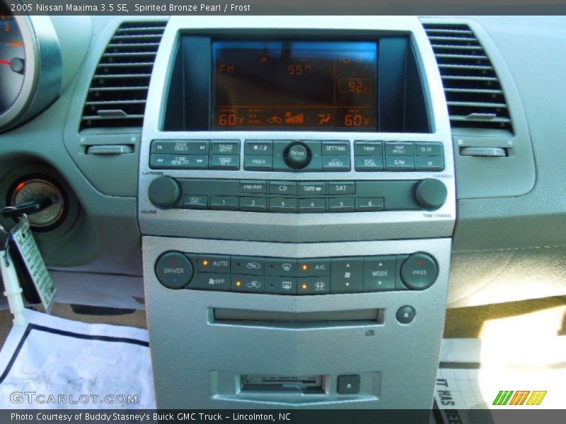 Controls of 2005 Maxima 3.5 SE